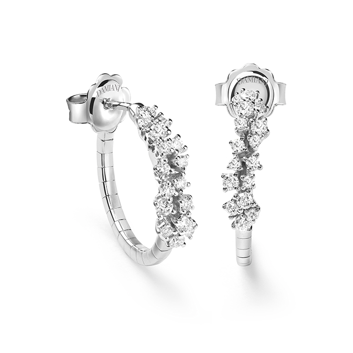 Mimosa Earrings White Gold with Diamond
