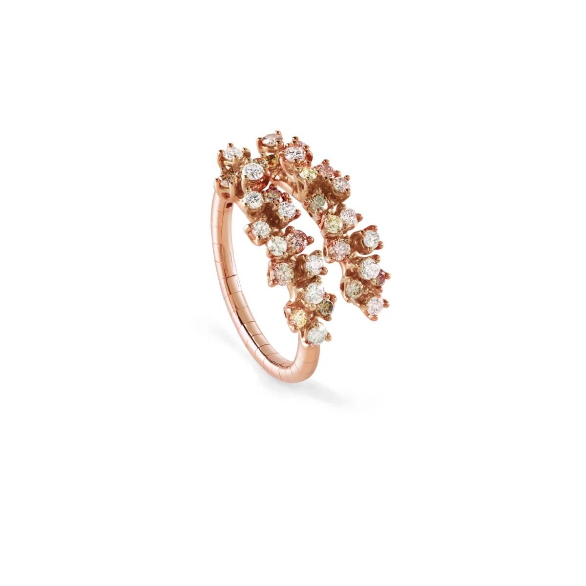 Mimosa Flexi Ring pink Gold With Diamond